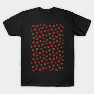 Strawberry Print Pattern Illustration by Hey Visuals T-Shirt